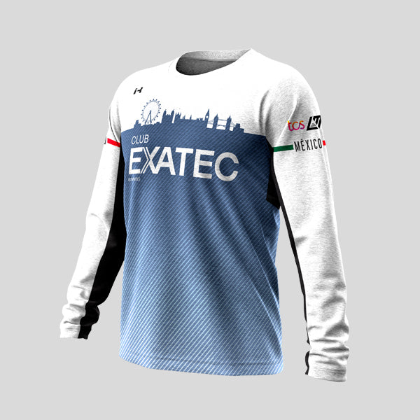 Playera  Manga Larga Oficial London Marathon  Club EXATEC Running  Caballero.
