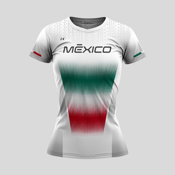 Playera Manga Corta  Dama White "Ponte la de México" 4.0