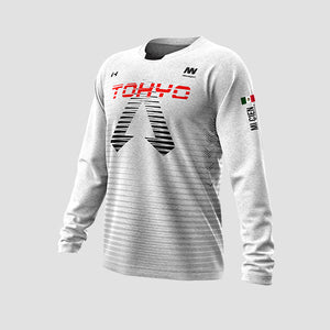 ARDENNAS 2.0 Playera Blanca Manga Larga Caballero Edicion Maraton Tokyo