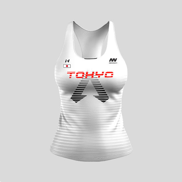 ARDENNAS 2.0 Tank top Dama Competition Blanca Edicion Maraton Tokyo