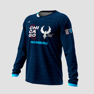 Playera  Caballero Manga Larga  Fenix Crew Chicago Marathon