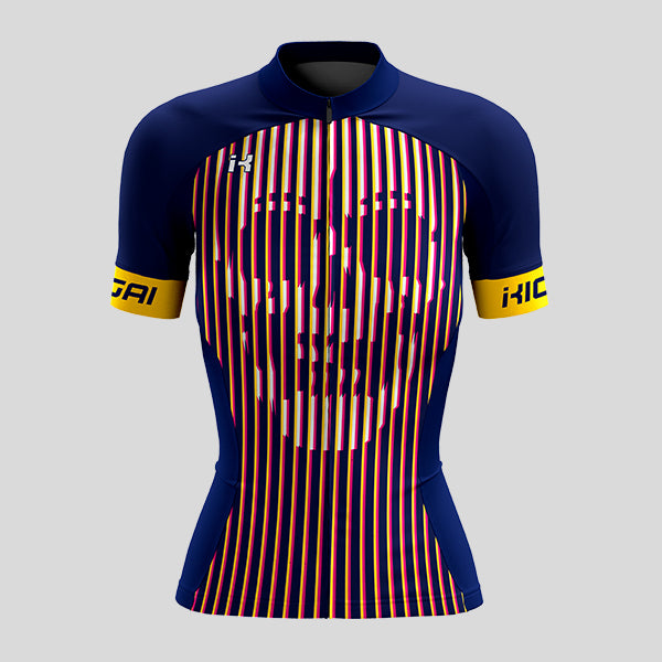 JERSEY CICLISMO  DAMA NAVY SKULL