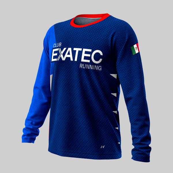 Playera  Manga Larga Oficial Club EXATEC Running  Caballero.